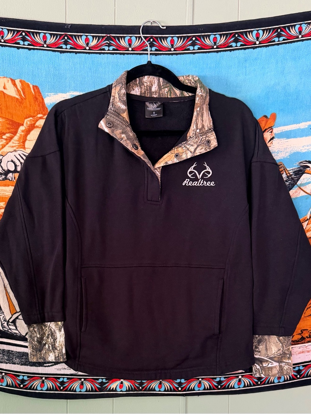 🦌 REALTREE Snap-Neck Cropped Pullover 🦌